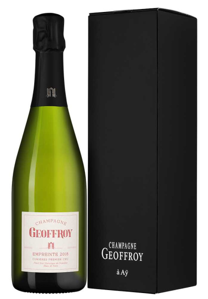 Вино игристое Белое Экстра Брют Geoffroy Empreinte Blanc de Noirs Premier Cru Brut Champagne in gift box 2018 0,75 л фото