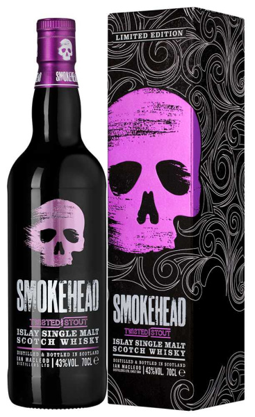 Виски Smokehead Twisted Stout Single Malt in gift box 0,7 л фото