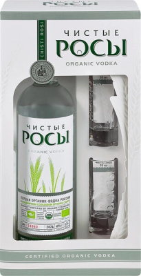 Водка Chistye Rosy with 2 shots in gift box 0,7 л фото