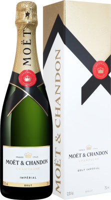 Вино игристое Белое Брют Moet & Chandon Imperial Brut Champagne in gift box 0,75 л фото