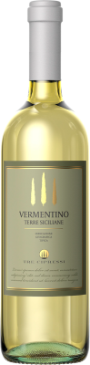 Вино Белое Полусухое Piccini Tre Cipressi Vermentino Terre Siciliane 2023 0,75 л фото