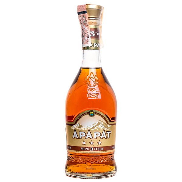 Бренди Ararat 3 stars 0,50 л фото