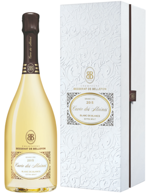 Вино игристое Besserat de Bellefon Cuvee des Moines Blanc de Blancs Champagne in gift box 2015 0,75 л фото
