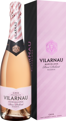 Вино игристое Розовое Брют Vilarnau Cava Brut Delicat Reserva in gift box 0,75 л фото