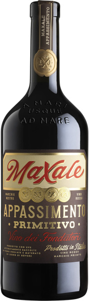 Вино Красное Сухое Maxale Appassimento Primitivo Puglia 2023 0,75 л фото
