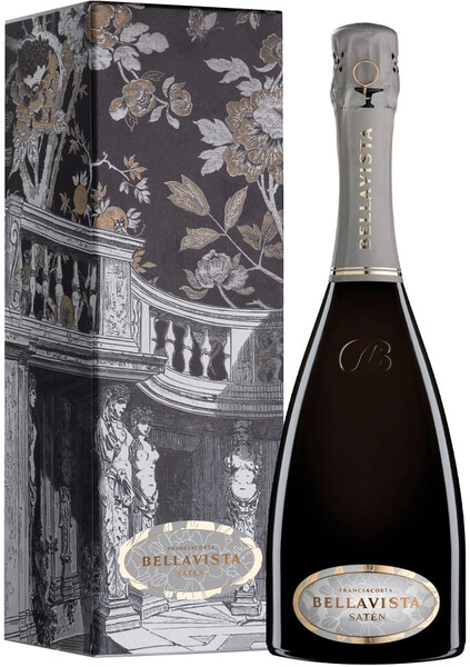 Вино игристое Белое Брют Bellavista Saten Franciacorta Brut in gift box 2019 0,75 л фото