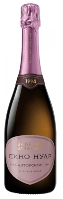 Вино игристое Розовое Брют Valery Zaharin Avtorskoe Pinot Noir Brut 2024 0,75 л фото