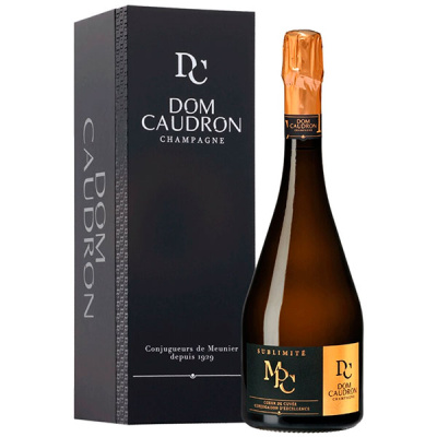 Вино игристое Белое Экстра Брют Dom Caudron Sublimite MPC Extra Brut Champagne in gift box 2016 0,75 л фото
