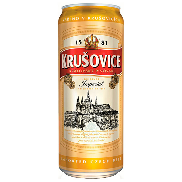 Пиво Светлое Krusovice Imperial in can 0,5 л фото