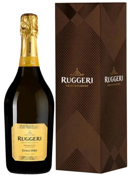 Вино игристое Белое Сухое Ruggeri Giall'Oro Valdobbiadene Prosecco Superiore in gift box 0,75 л фото