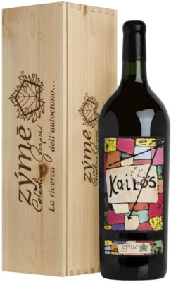 Вино Красное Сухое Zyme Kairos Veneto in wooden box 2020 1,5 л фото