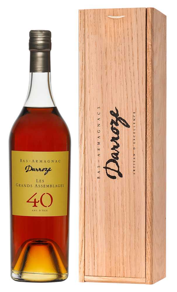 Арманьяк Darroze Les Grands Assemblages 40 Ans Bas-Armagnac in wooden box 1980 0,7 л фото