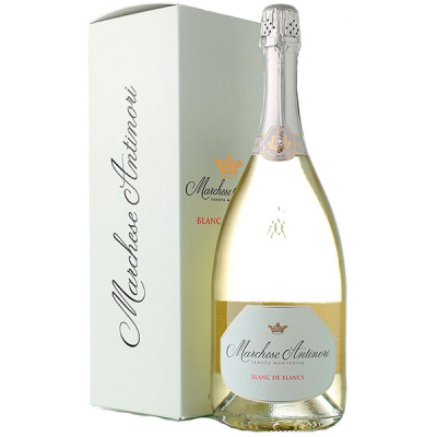 Вино игристое Белое Брют Marchese Antinori Blanc de Blancs Franciacorta Brut in gift box 1,5 л фото