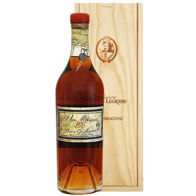 Арманьяк Baron G. Legrand Bas Armagnac in wooden box 1976 0,7 л фото