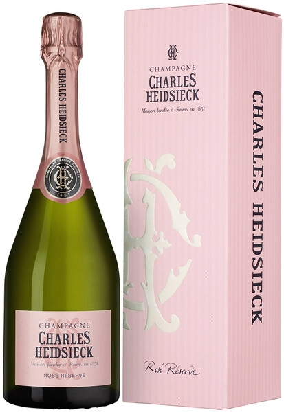 Вино игристое Розовое Брют Charles Heidsieck Rose Reserve Brut Champagne in gift box 0,75 л фото