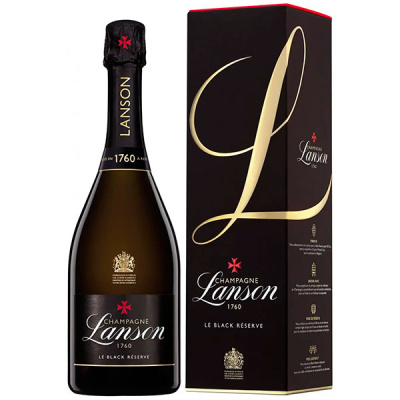 Шампанское Белое Брют Lanson Le Black Reserve Brut Champagne in gift box 0,75 л фото