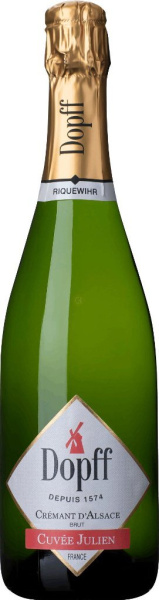 Вино игристое Белое Брют Dopff au Moulin Cuvee Julien Cremant d'Alsace Brut 0,75 л фото