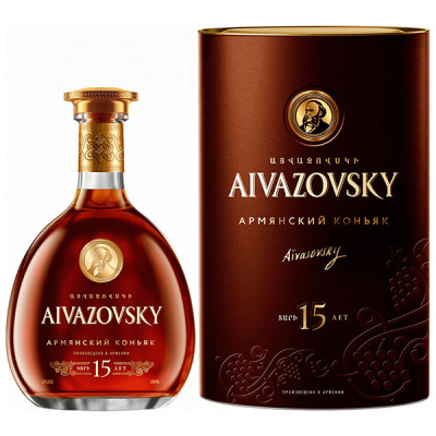 Бренди Aivazovsky 15 Years Old in tube 0,5 л фото