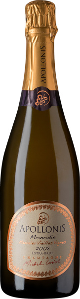 Шампанское Аполлонис Моноди Экстра-Брют 2013 Белое Экстра брют 12% 0,75 л фото