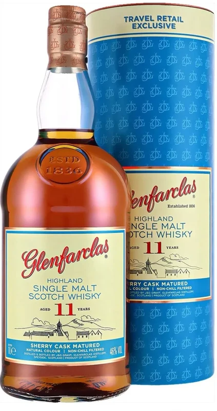 Виски Glenfarclas 11 Years Old Sherry Cask Matured Single Malt Speyside in tube 1 л фото