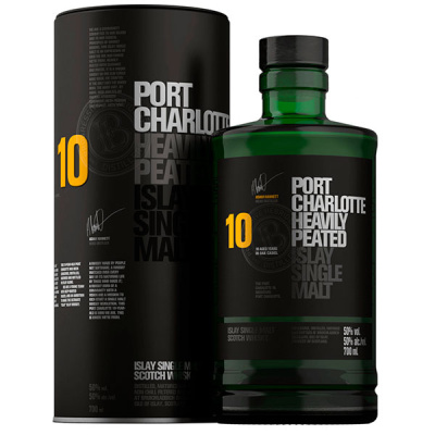 Виски Bruichladdich Port Charlotte 10 years old Single Malt Islay in tube 0,70 л фото