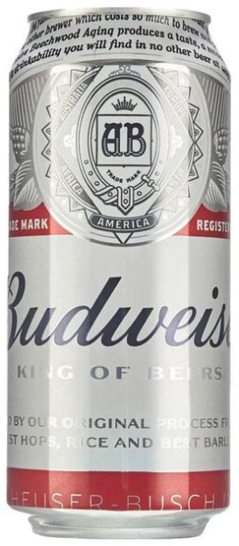 Пиво Светлое Budweiser King of Beers in can 0,5 л фото