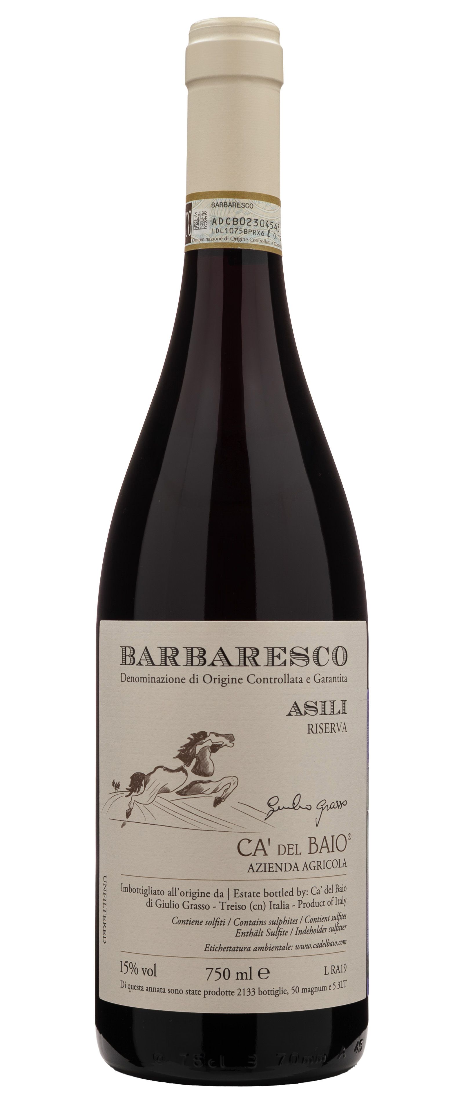 Вино Красное Сухое Ca' Del Baio Barbaresco Asili Riserva 2020 0,75 л фото