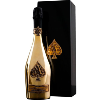 Вино игристое Белое Брют Armand de Brignac Gold Brut Champagne in wooden box 0,75 л фото