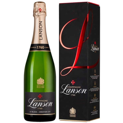 Шампанское Белое Брют Lanson Le Black Creation 257 Brut Champagne in gift box 0,75 л фото