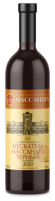 Вино Красное Сладкое Massandra Muskatel Black 2022 0,75 л фото