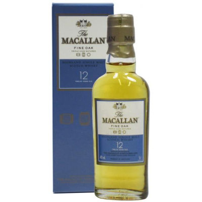Виски Macallan Triple Cask Matured 12 Years Old Single Malt Speyside in gift box 0,05 л фото
