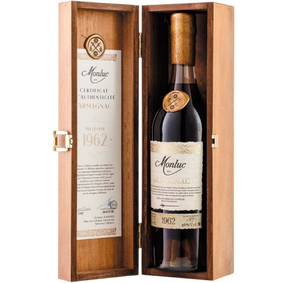 Арманьяк Monluc in wooden box 1962 0,7 л фото