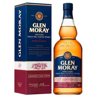 Виски Glen Moray Elgin Classic Cabernet Cask Finish Single Malt Speyside in gift box 0,70 л фото