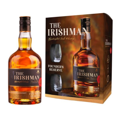 Виски The Irishman Founder's Reserve with two glasses in gift box 0,70 л фото