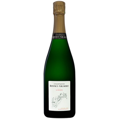 Шампанское Белое Брют Bonnet-Gilmert La Reserve Grand Cru Blanc de Blancs Champagne 0,75 л фото