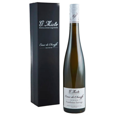 Ликер G. Miclo Coeur de Chauffe Eau-de-vie Framboise Sauvage in gift box 0,70 л фото