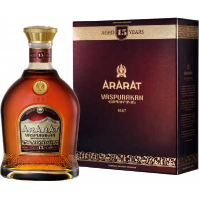 Бренди Ararat Vaspurakan 15 years old in gift box 0,50 л фото