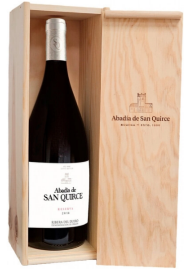 Вино Красное Сухое Abadia de San Quirce Reserva Ribera del Duero in wooden box 2014 1,5 л фото