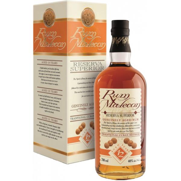 Ром Malecon Reserva Superior 12 Anos in gift box 0,7 л фото