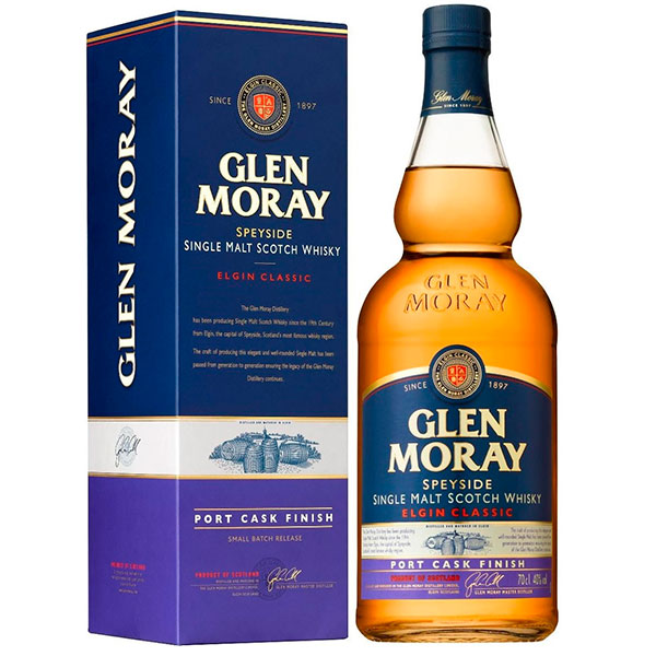 Виски Glen Moray Elgin Classic Port Cask Finish Single Malt Speyside in gift box 0,7 л фото