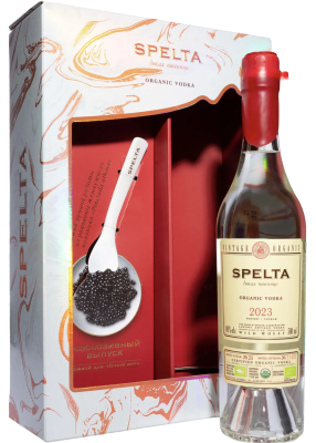 Водка Spelta with a spoon in gift box 0,5 л фото