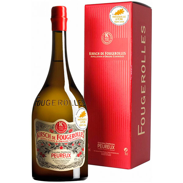 Бренди Peureux Kirsch de Fougerolles in gift box 0,70 л фото