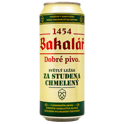 Пиво Светлое Bakalar Za Studena Chmeleny in can 0,5 л фото