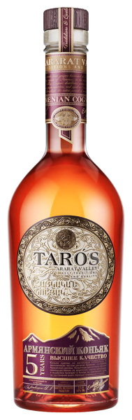 Бренди Тарос 5 лет 2014 40% 0,5 л фото