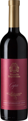 Вино Красное Сухое Усадьба Перовских Сира Лимитированная серия 2020 0,75 л фото