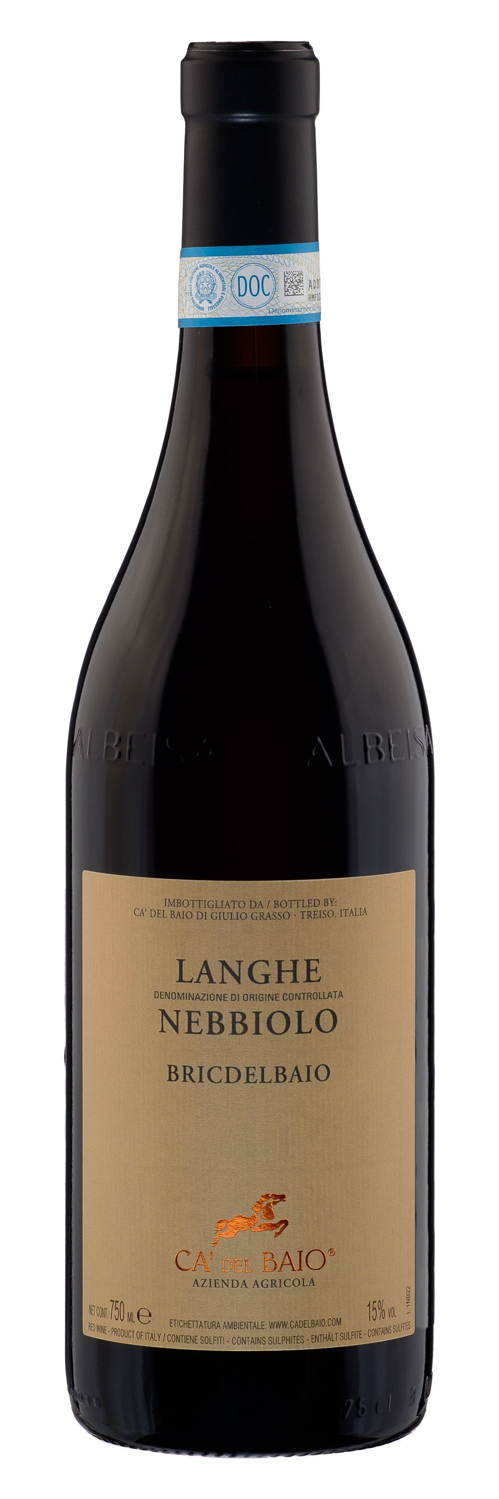 Вино Красное Сухое Ca' Del Baio Langhe Nebbiolo Bricdelbaio 2024 0,75 л фото