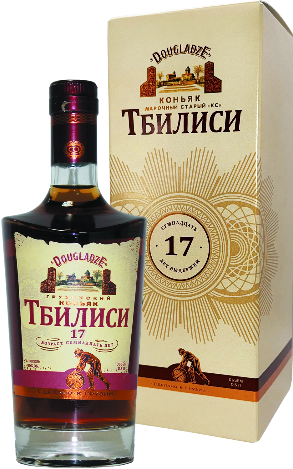 Бренди Dugladze Tbilisi 17 YO in gift box 0,5 л фото