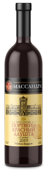 Вино креплёное Белое Massandra Port White Alushta 2023 0,75 л фото