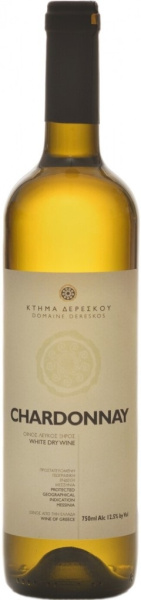 Вино Белое Сухое Domaine Dereskos Chardonnay 2021 0,75 л фото