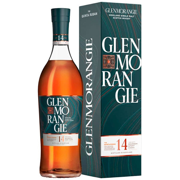Виски Glenmorangie The Quinta Ruban Bourbon Port Casks 14 YO Single Malt Highland in gift box 0,7 л фото